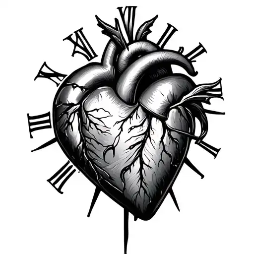 Heart With Roman Numerals