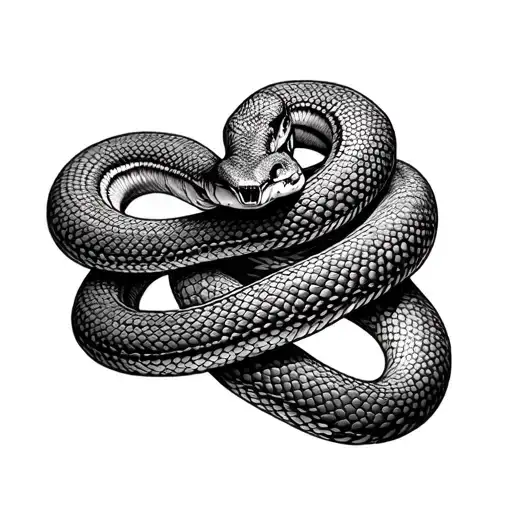 A Snake Wrapped Around The Body Of Venus De Milo Statue