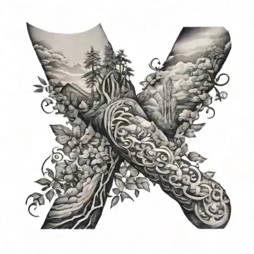 Mens Nature Themed Forearm Sleeve