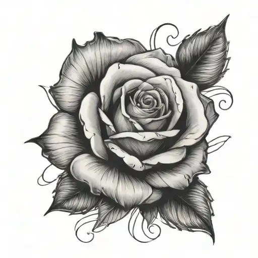 Rose And Quote Written