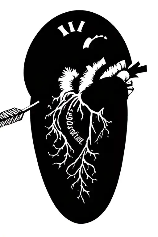 A Heart With The Words Sarah With An Arrow Thought The Heart