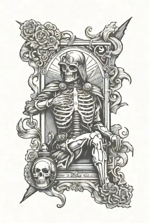 Paramedic And Death Tarot Card