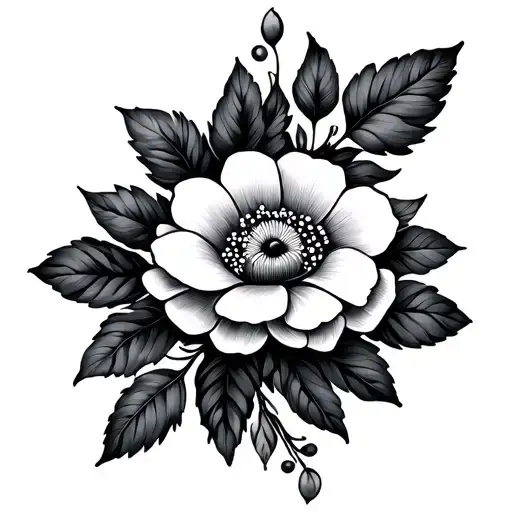 Thought Tattoo Simple Floral