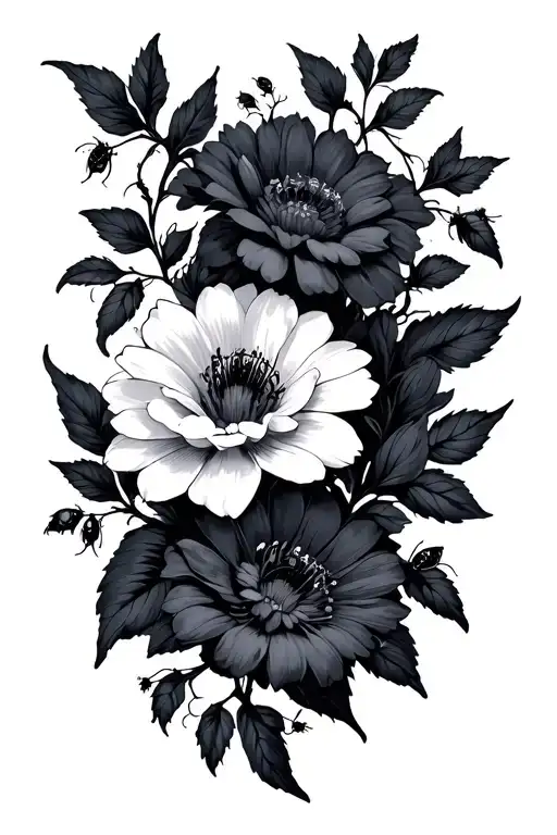 Flowers Bugs Vines Dark Goth