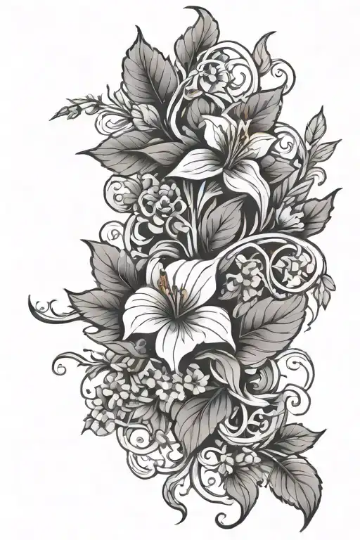 Vine And Flower Intertwined