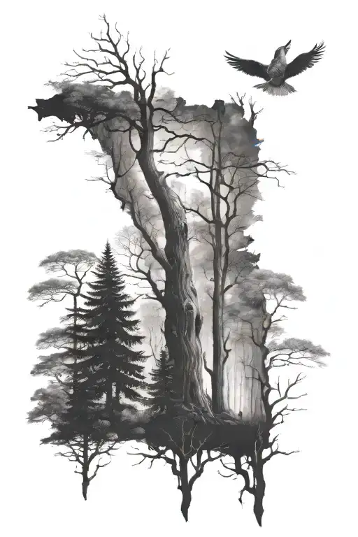 Dark Haunted Florida Woods