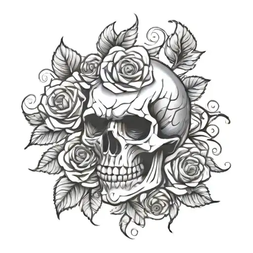 Skull And Roses