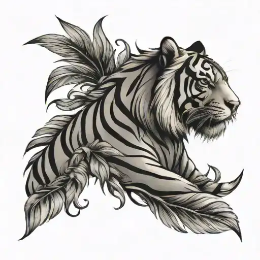 Tiger Stripes With A Laurel Wreath For Pec