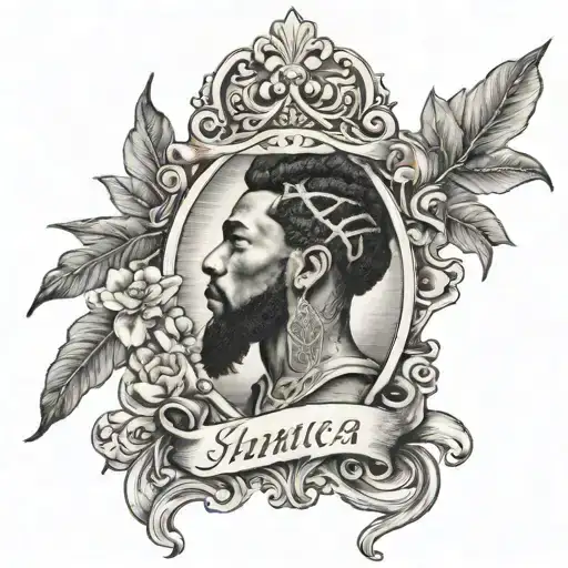 A Custom Half Sleeve In Black Depicting The Life And History Of Jamaica