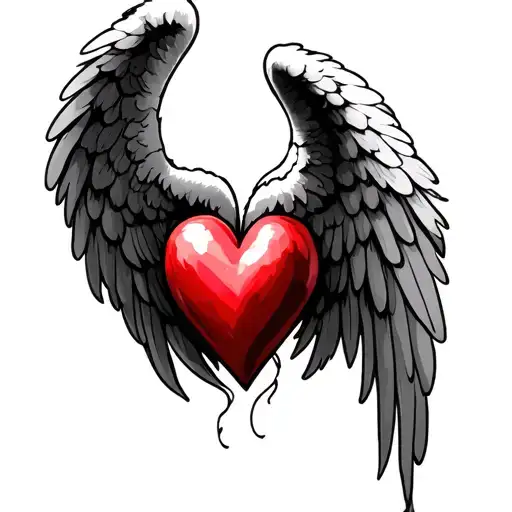 Heart Angel Wings