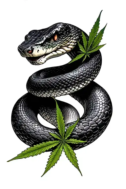 Weed And Snake Wrapped