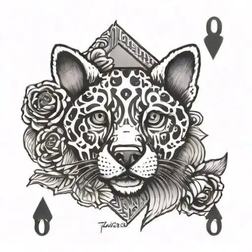 Playing Card Featuring Paw Print