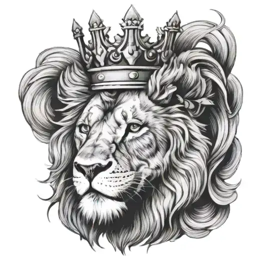 Lion Wearing A Crown
