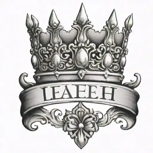 Princess Crown With The Name Leah Hanging Off Of It