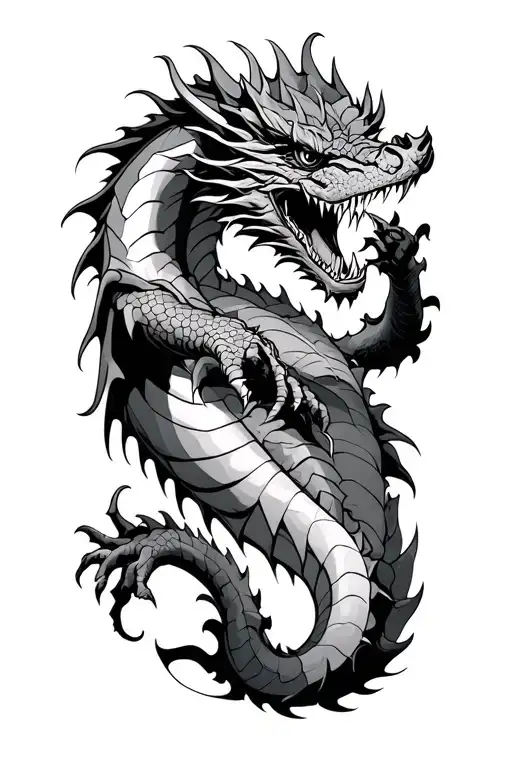 Knisht Fighting A Dragon