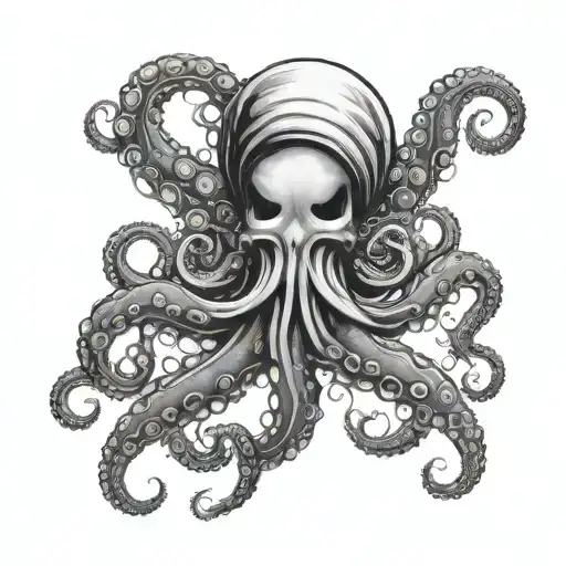 A Sailor Encountering A Mystical Octopus At Sea