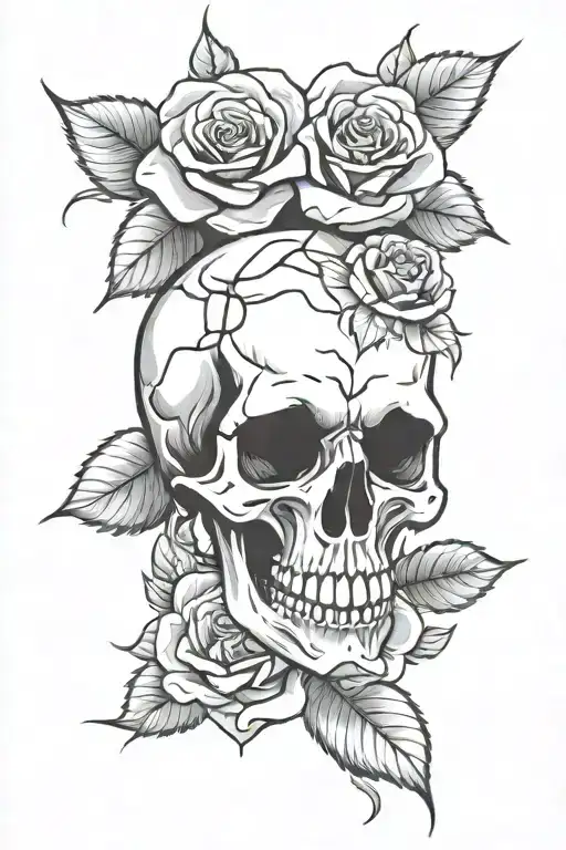 Skull And Rose