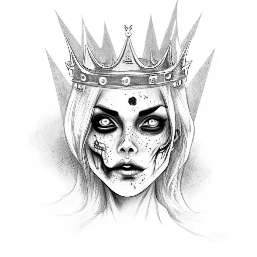 Woman Zombie With Crown