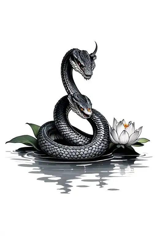 Snake And Lotus