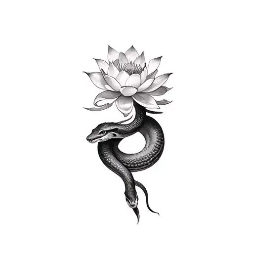Snake And Lotus