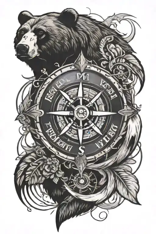 Bear Claw And Compass Surrounded