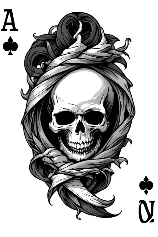 Death With Card Ace Card