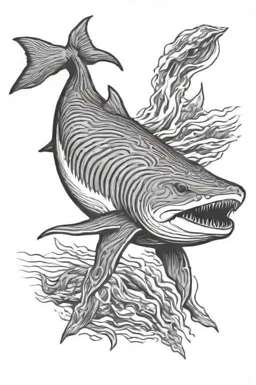 Basking Shark Swimming