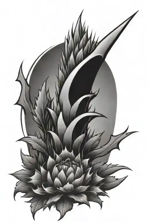Dagger With Thistle