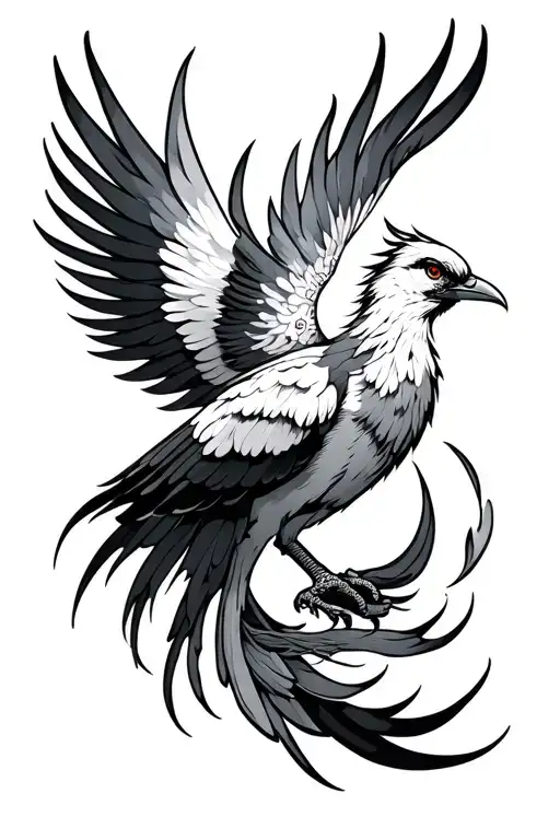 Homa Iranian Mythical Bird Rising