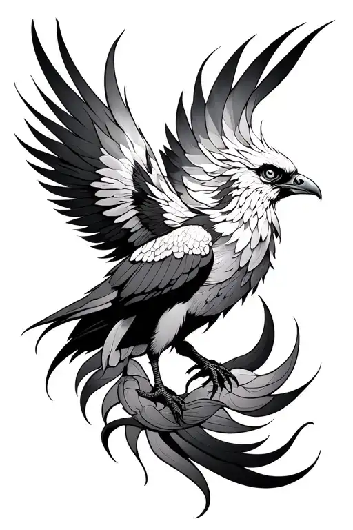 Homa Iranian Mythical Bird Rising