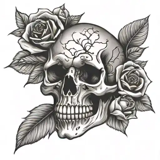 Skull And Roses