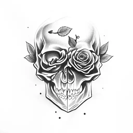 Skull With Roses