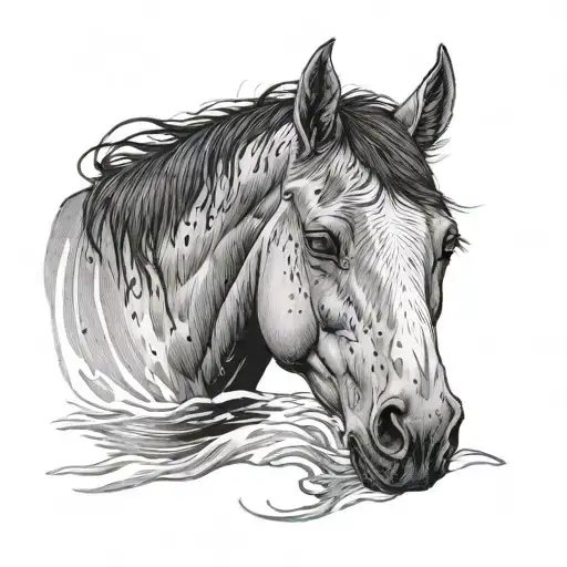 Kelpie Horse In Water