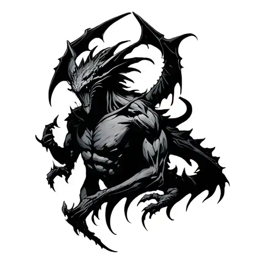 Simple Shadow Demon Silhuette