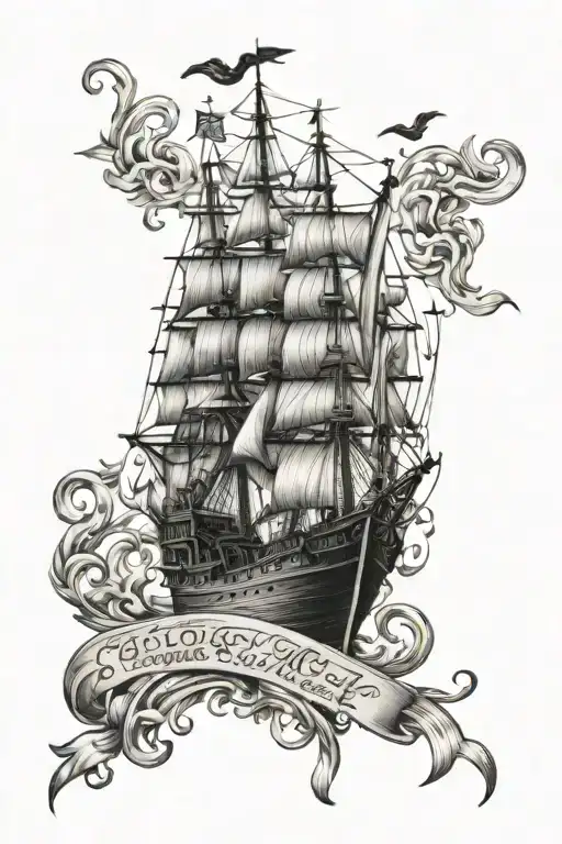 Vining Ship 4 Kids Names Intertwined Within