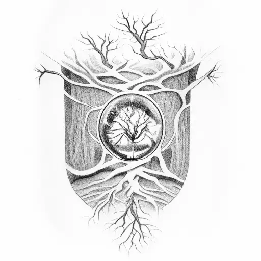 Hourglass With Tree Roots