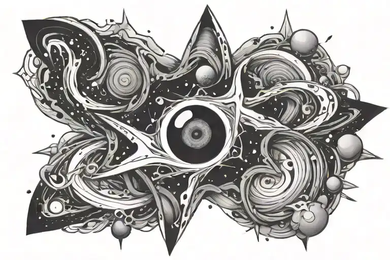 Space Black Hole Eating Star