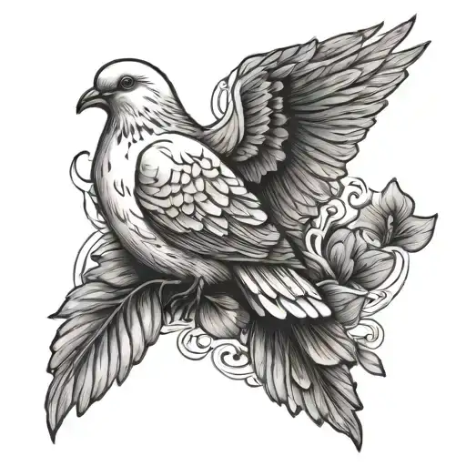 Dove Tattoo Design Combining Elements Of Manitoba Canada