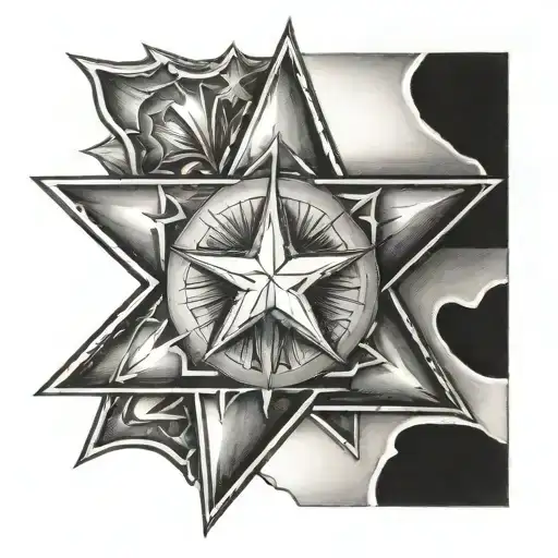 Six Point Star With G Inside It