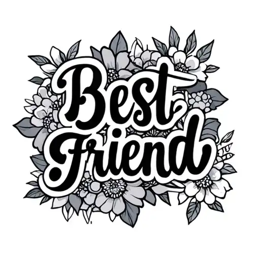 Best Friend Word Design Inspired