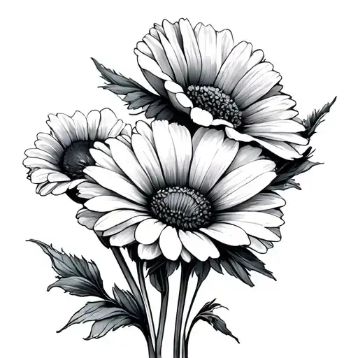 Daisy And Poppy Flowers