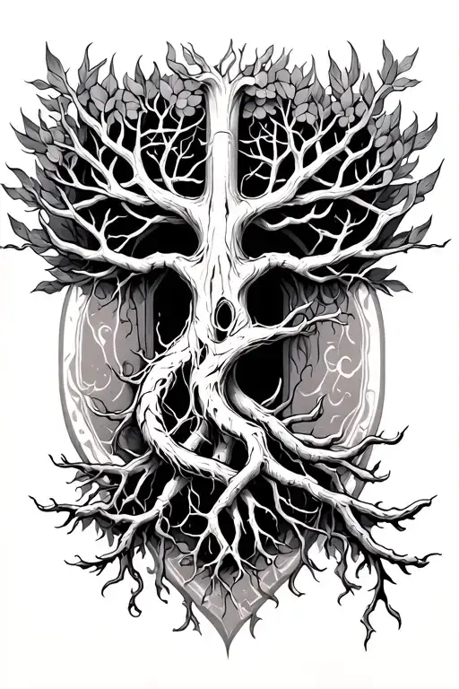 Yggdrasil With Organ Donor Tattoo Opt Ink