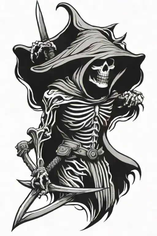 Grimm Reaper Carving Tally Marks