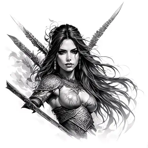 Leg Sleeve Female Warrior