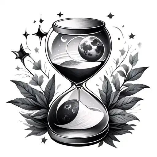 Hourglass And Moon