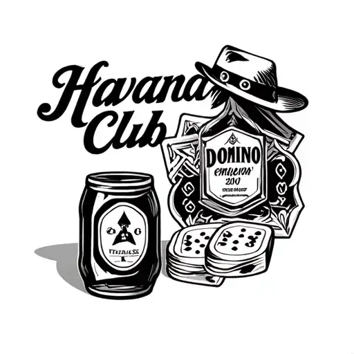 Havana Club And Domino Cuban Game