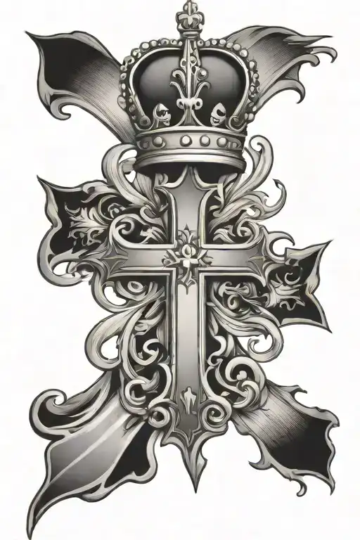Cross With Crown Made