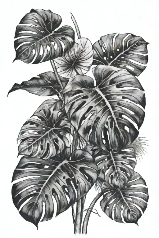 Monstera Dubai In The Different Stages Till It Blooms