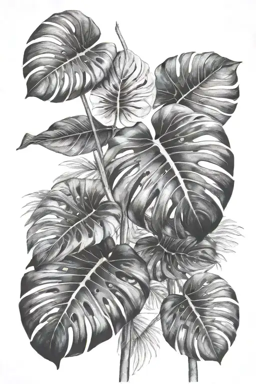 Monstera Dubai In The Different Stages Till It Blooms