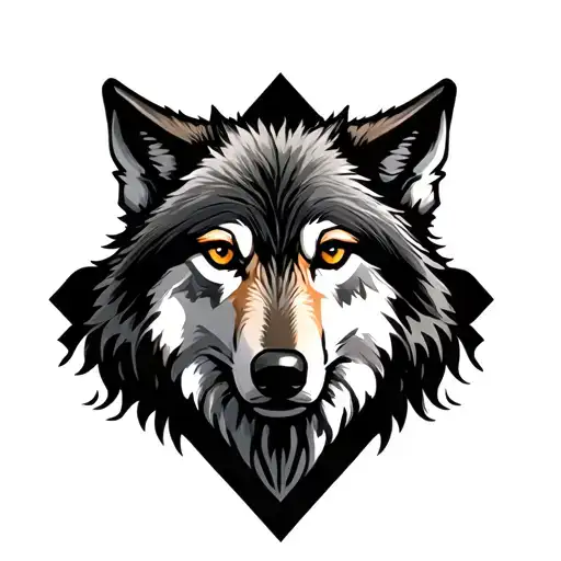 Wolf Middle Graphic Middle Realistic In The Triangle
